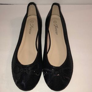 New Forever Black Flat Shoes